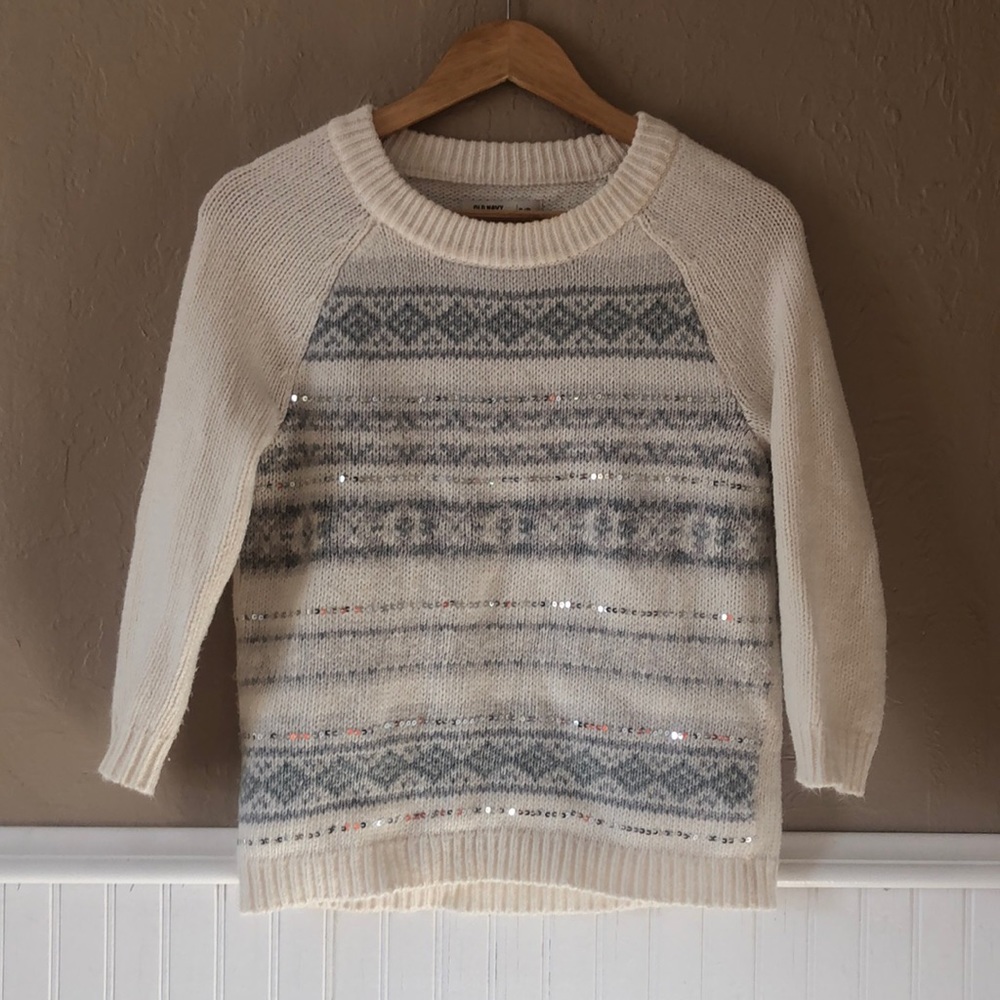 Like New Sweater with Sequin Detail ✨